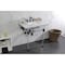 Kingston Brass 30 Carrara Marble Console Sink with Acrylic Legs, Marble WhiteOil Rubbed Bronze LMS3030MASQ5 - alternate 4